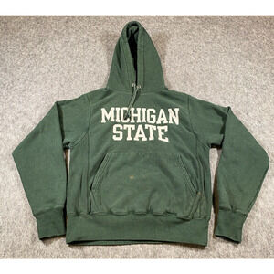 Champion Reverse Weave Michigan State Adult Small Hoodie Heavyweight Stained*